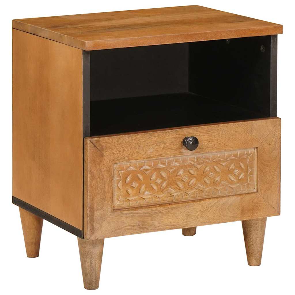 vidaXL Nachtkastje Lichtbruin 40 x 33 x 46 cm massief mangohout