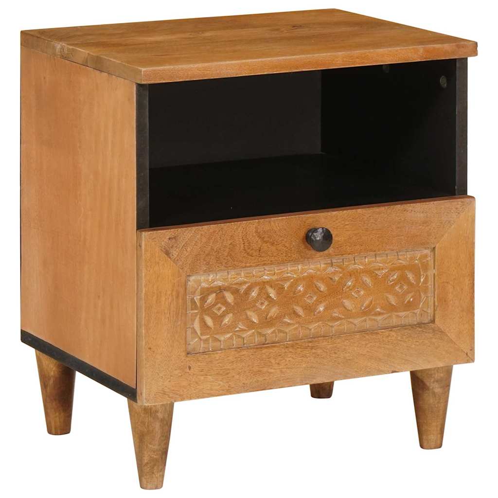 vidaXL Nachtkastje 2 pcs Lichtbruin 40 x 33 x 46 cm massief mangohout
