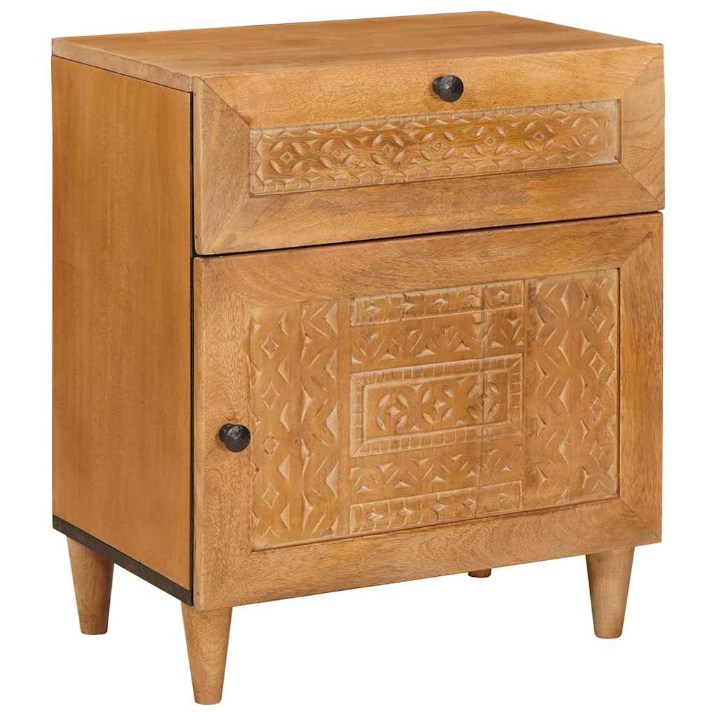 vidaXL Noptieră Maro deschis 50 x 33 x 60 cm Lemn masiv de mango