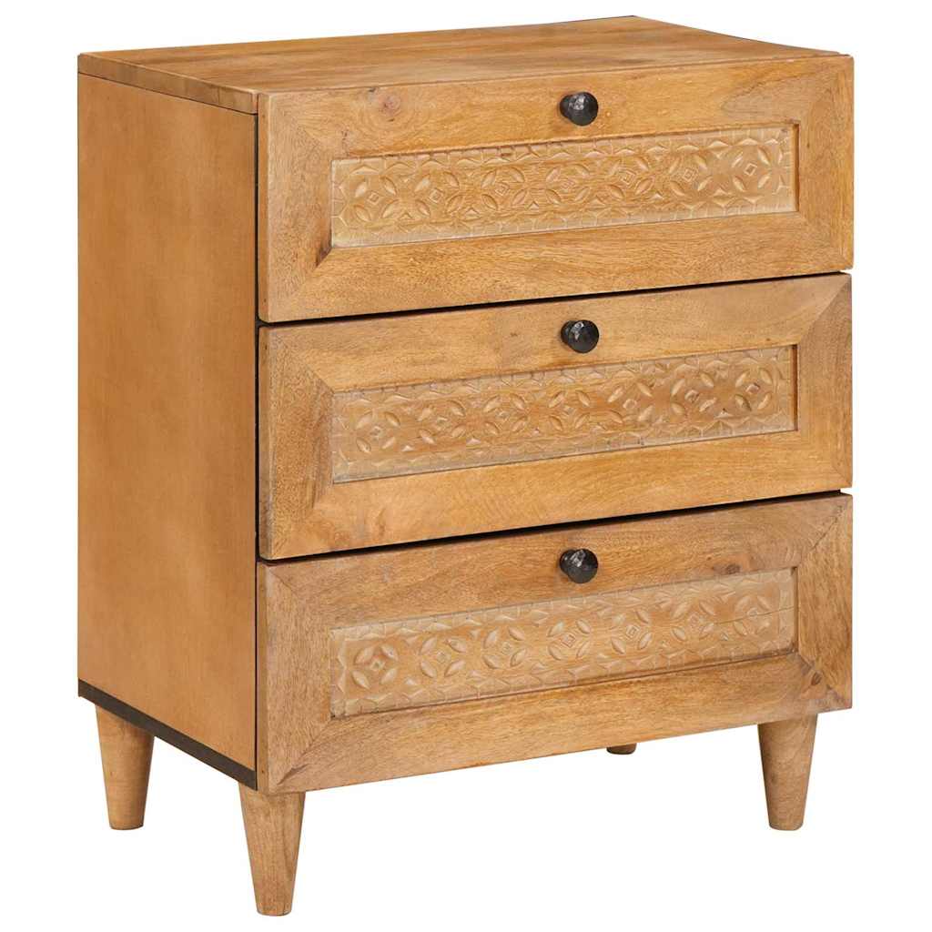 vidaXL Noptieră Maro deschis 50 x 33 x 60 cm Lemn masiv de mango