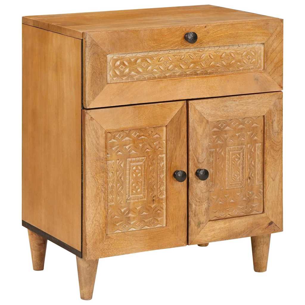 vidaXL Noptieră Maro deschis 50 x 33 x 60 cm Lemn masiv de mango