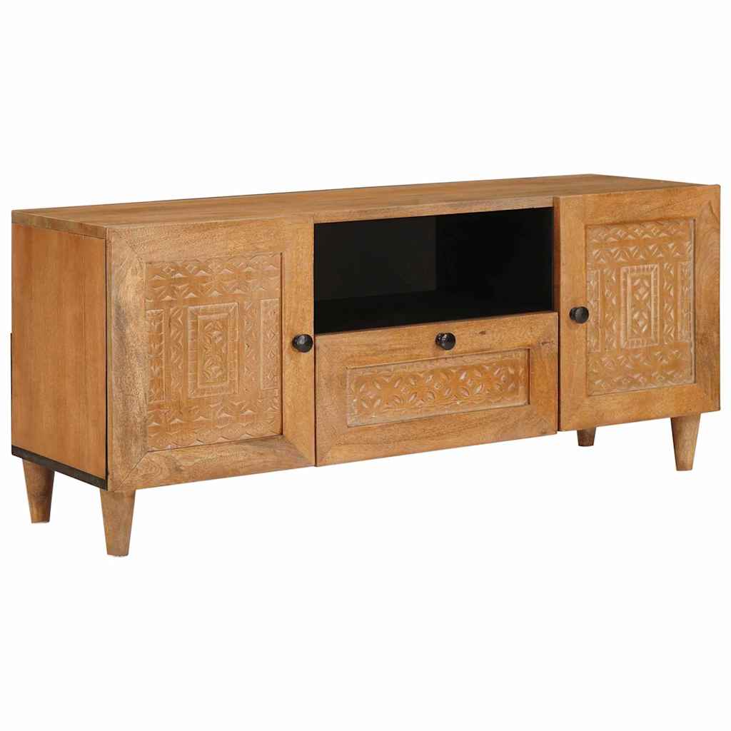 vidaXL Cabinet TV cu sertar cu raft Maro deschis Lemn masiv de mango