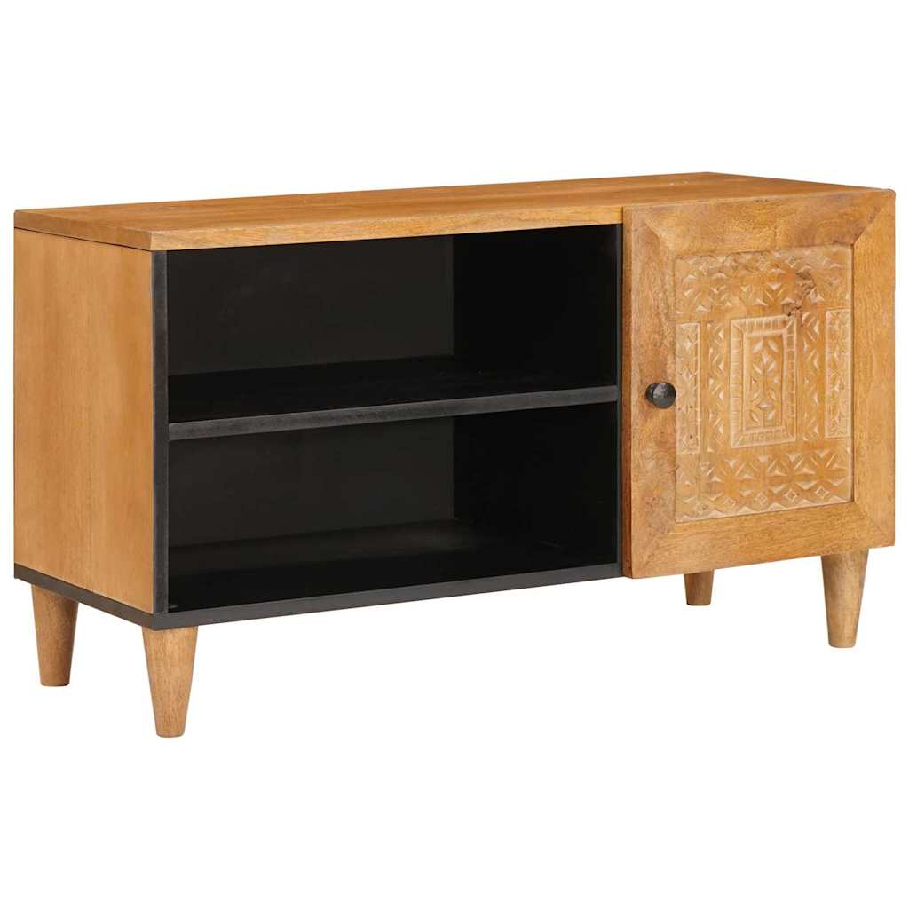 vidaXL Cabinet TV Maro deschis 80 x 33 x 46 cm Lemn masiv de mango