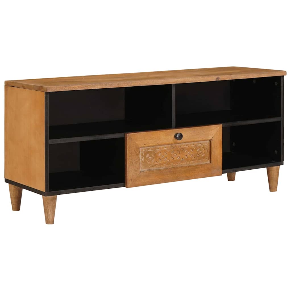 vidaXL Cabinet TV Maro deschis 105 x 33 x 46 cm Lemn masiv de mango