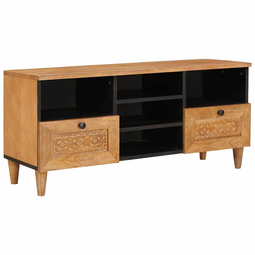 vidaXL Cabinet TV Maro deschis 100 x 33 x 46 cm Lemn masiv de mango