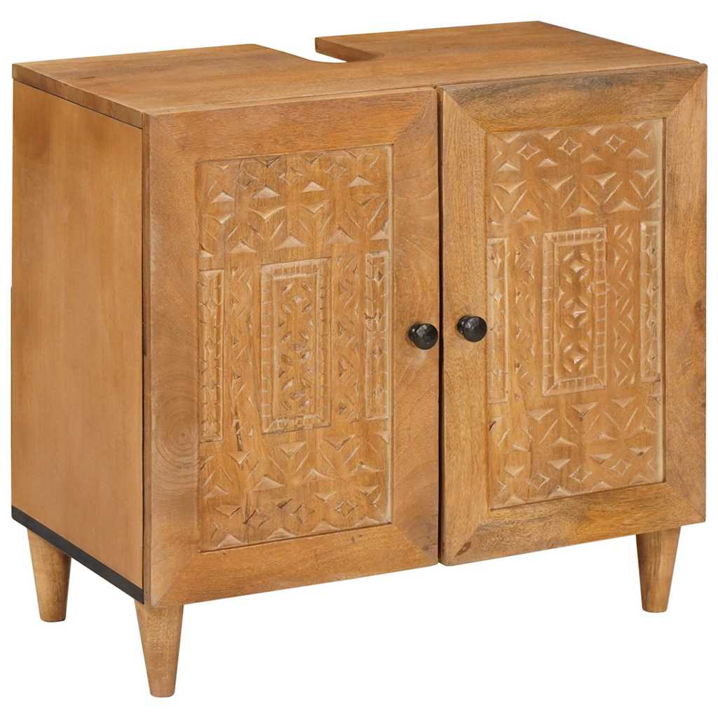 vidaXL Dulap de Baie Maro deschis 62 x 33 x 58 cm Lemn solid de mango