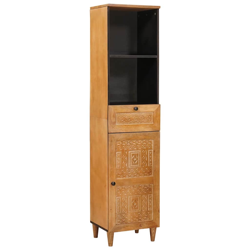 vidaXL Dulap de Baie cu sertar cu ușă Maro deschis 38 x 33.5 x 160 cm