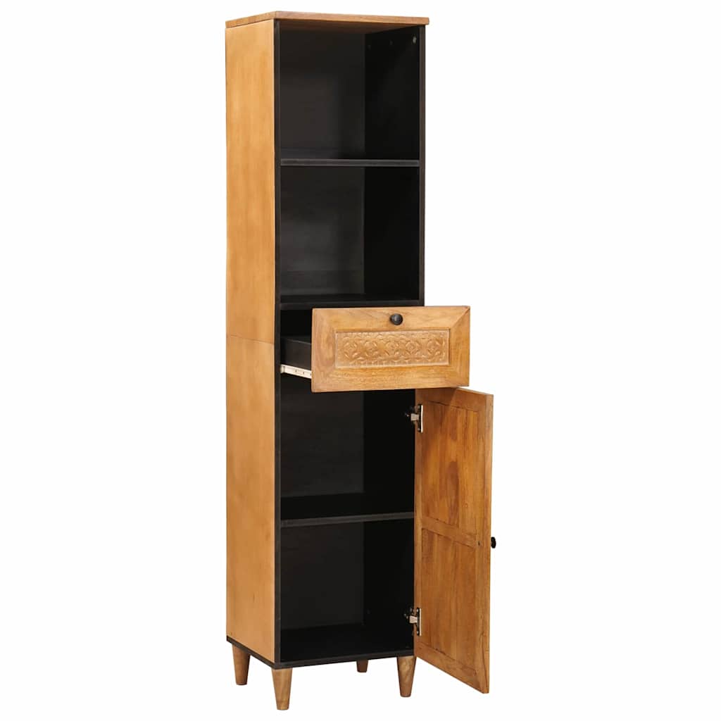 vidaXL Badkamer Kast Lichtbruin 38 x 33.5 x 160 cm Massief Mango Hout