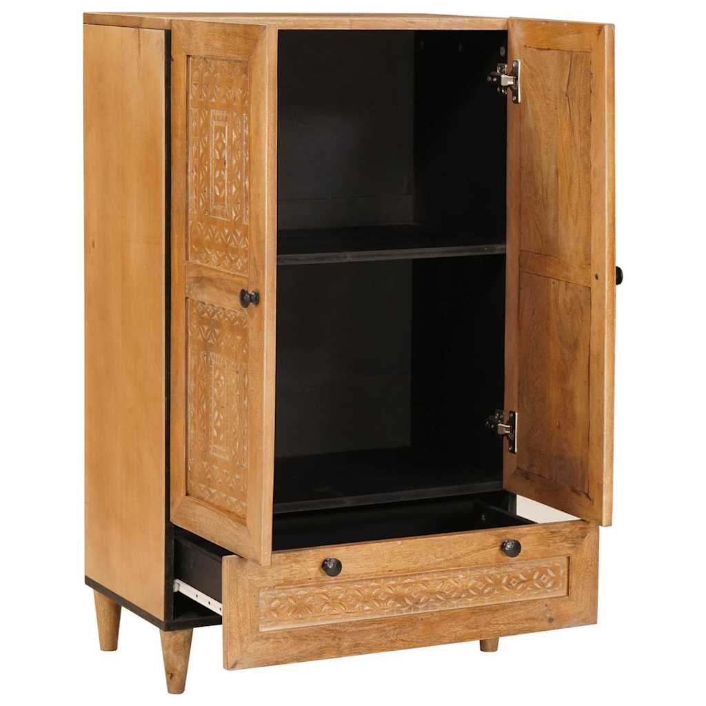 vidaXL Highboard Lichtbruin 60 x 33 x 100 cm massief mangohout