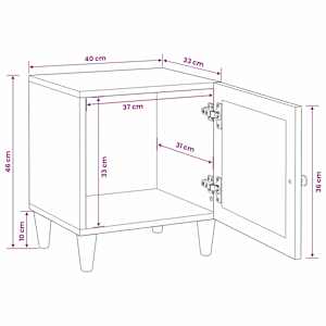 Noční skříňka 2 pcs Bílá 80 x 50 x 40 cm Kompozitní dřevo - obrázek 12