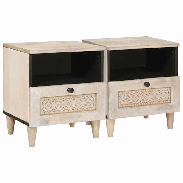 vidaXL &Ouml;&ouml;lambi kapp 2 tk Valge 40 x 33 x 46 cm Tehispuit