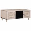 vidaXL Kohvilaud Valgendatud Valge 100 x 54 x 40 cm Tugev mango puu