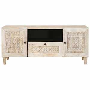 TV jednotky se zásuvkou Bílá 105 x 33 x 46 cm Kompozitní dřevo - obrázek 3