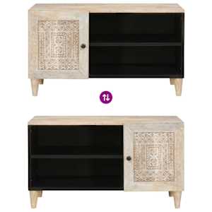 TV jednotky s policí Bílá 80 x 33 x 46 cm Kompozitní dřevo - obrázek 10