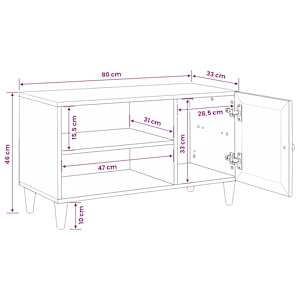 TV jednotky s policí Bílá 80 x 33 x 46 cm Kompozitní dřevo - obrázek 12