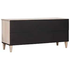 Televizní skříň se zásuvkou Bělená bílá 100 x 33 x 46 cm - obrázek 5