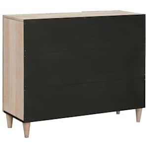 Servírovací skříň Bělená bílá 90 x 33 x 75 cm - obrázek 5