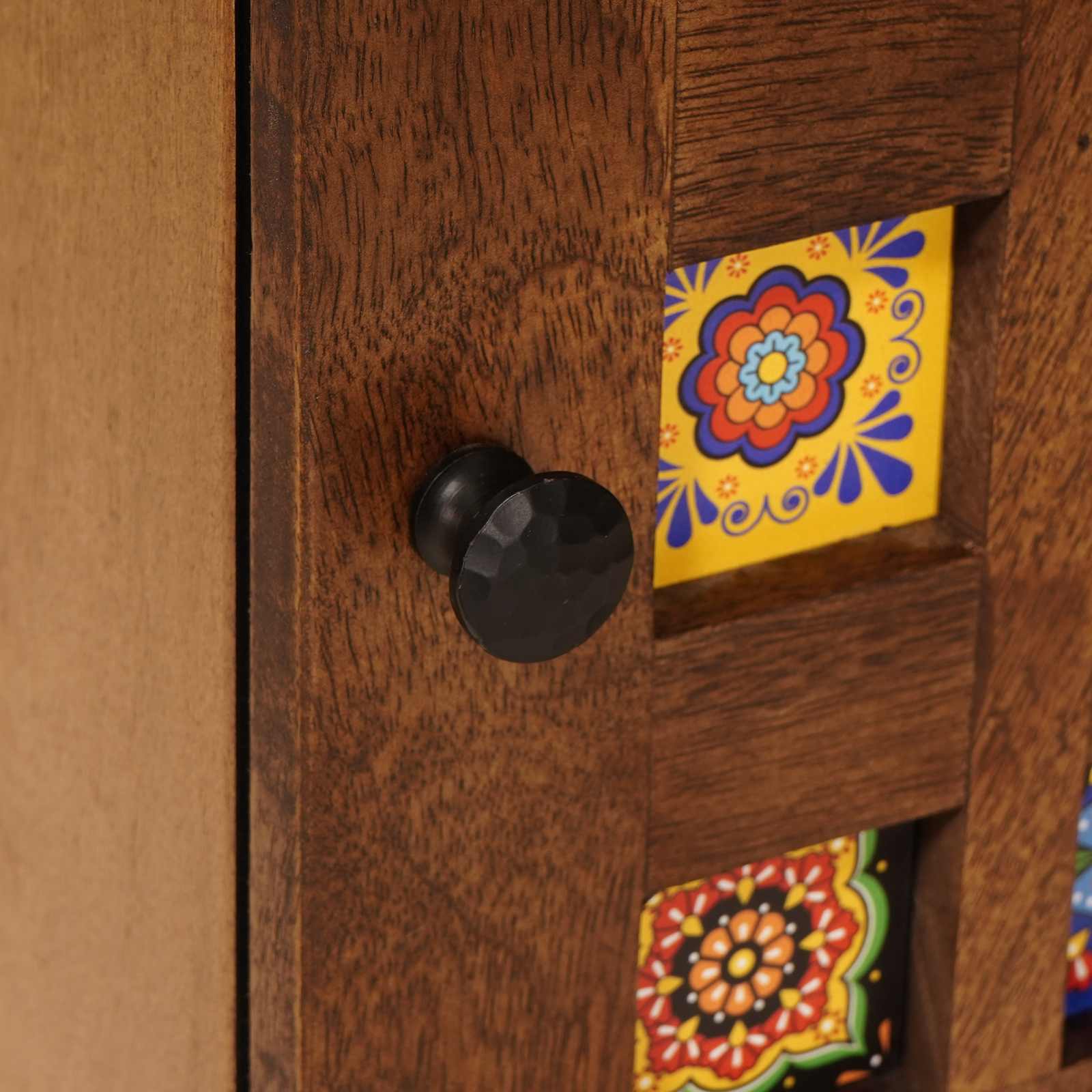 Yöpöytäkaappi Ruskea 40 x 33,5 x 46 cm Kiinteä mango puu - Image 7