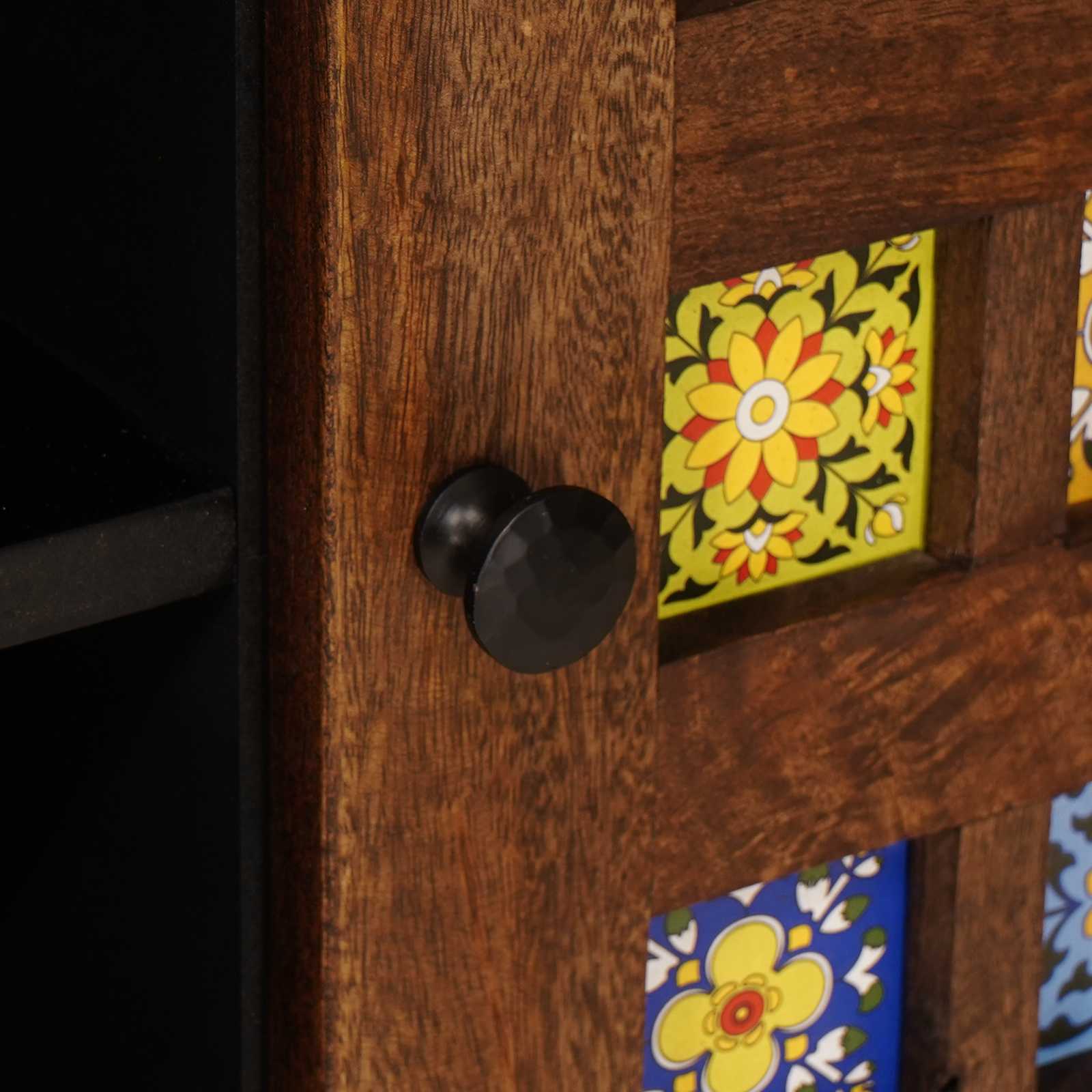 TV-kast Walnotenhout 105 x 33,5 x 46 cm Massief Mango Hout image 7