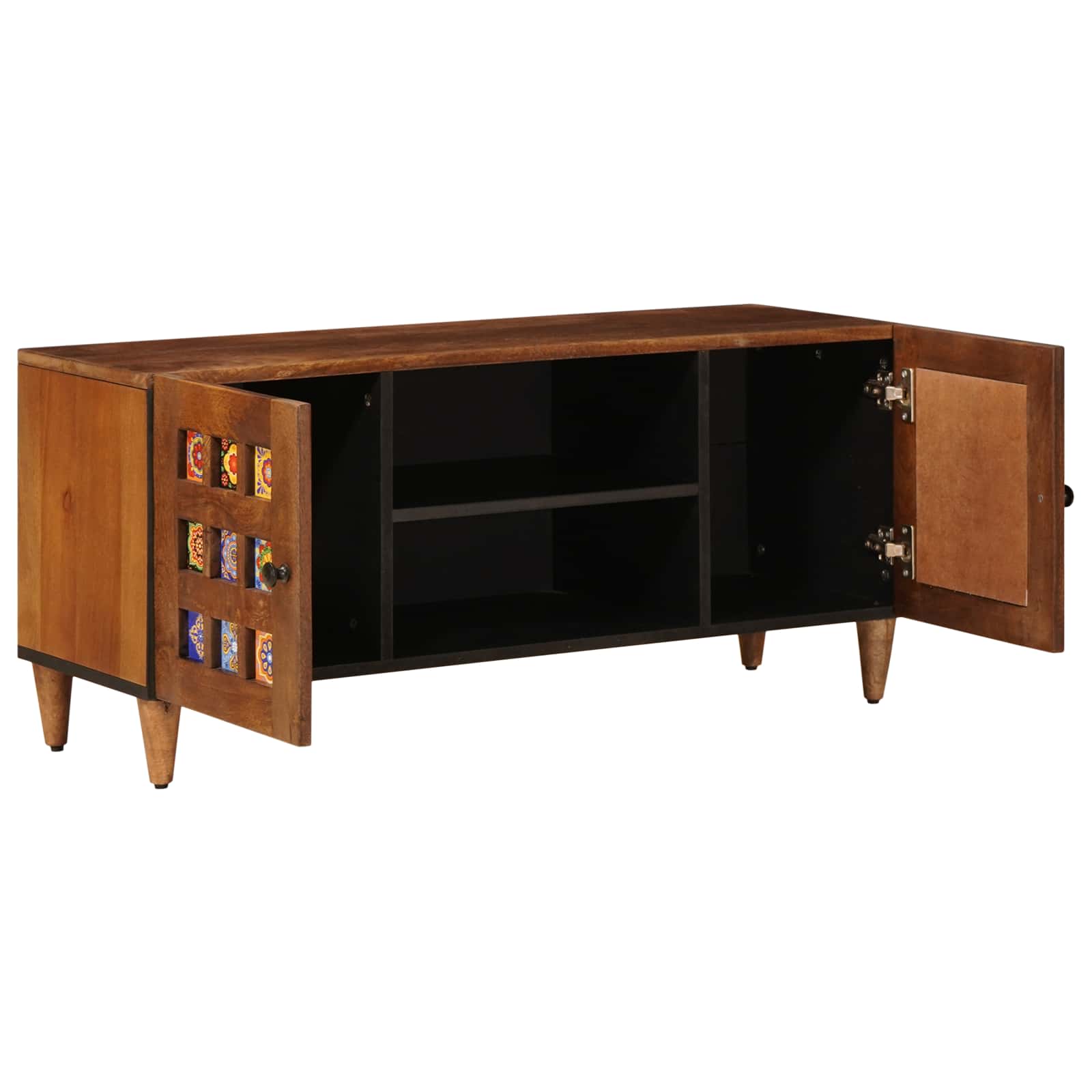 TV-kast Walnotenhout 105 x 33,5 x 46 cm Massief Mango Hout image 2