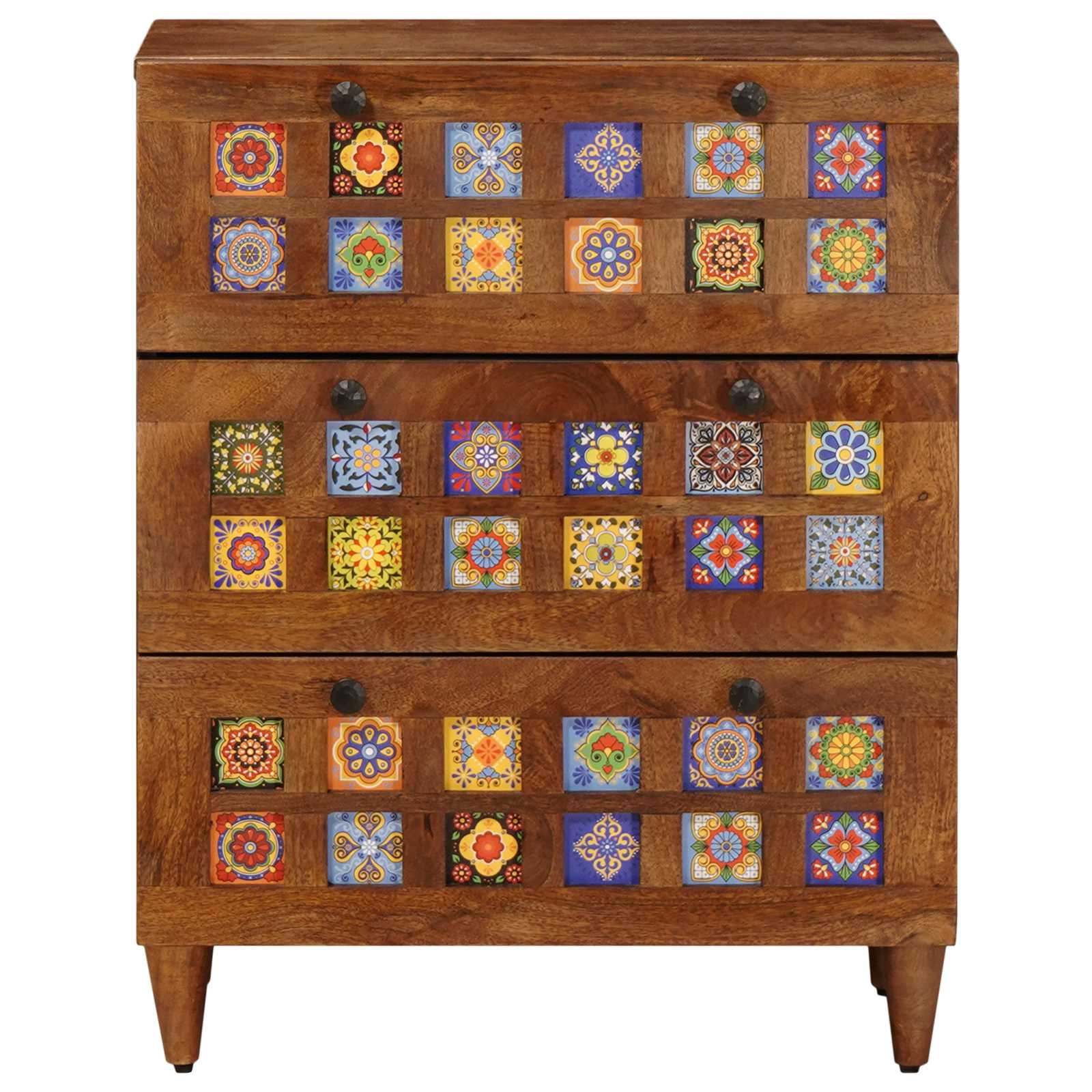 Thumbnail - vidaXL Sideboard Walnuss 60 x 33,5 x 75 cm Massivholz Mango