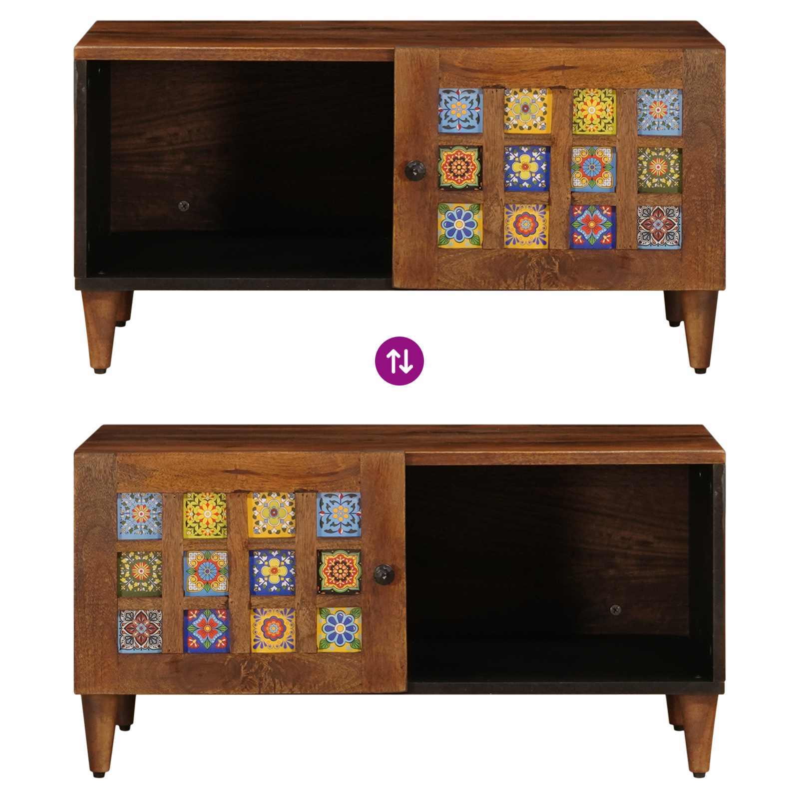 Salontafel Bruin 80 x 50 x 40 cm Massief Mango Hout | luizaXL | Dé meubelwinkel voor elk interieur Salontafel Bruin 80 x 50 x 40 cm Massief Mango Hout - Afbeelding 10