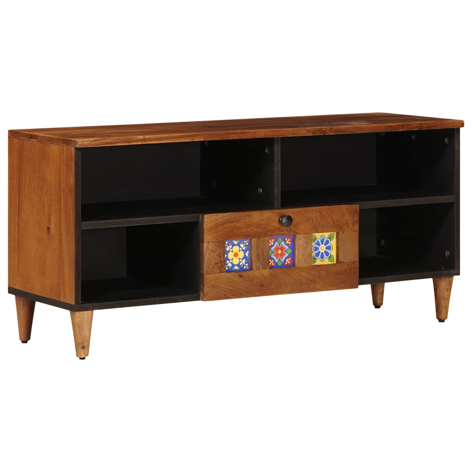 TV-kast Walnotenhout 100 x 33,5 x 46 cm Massief Mango Hout image 1