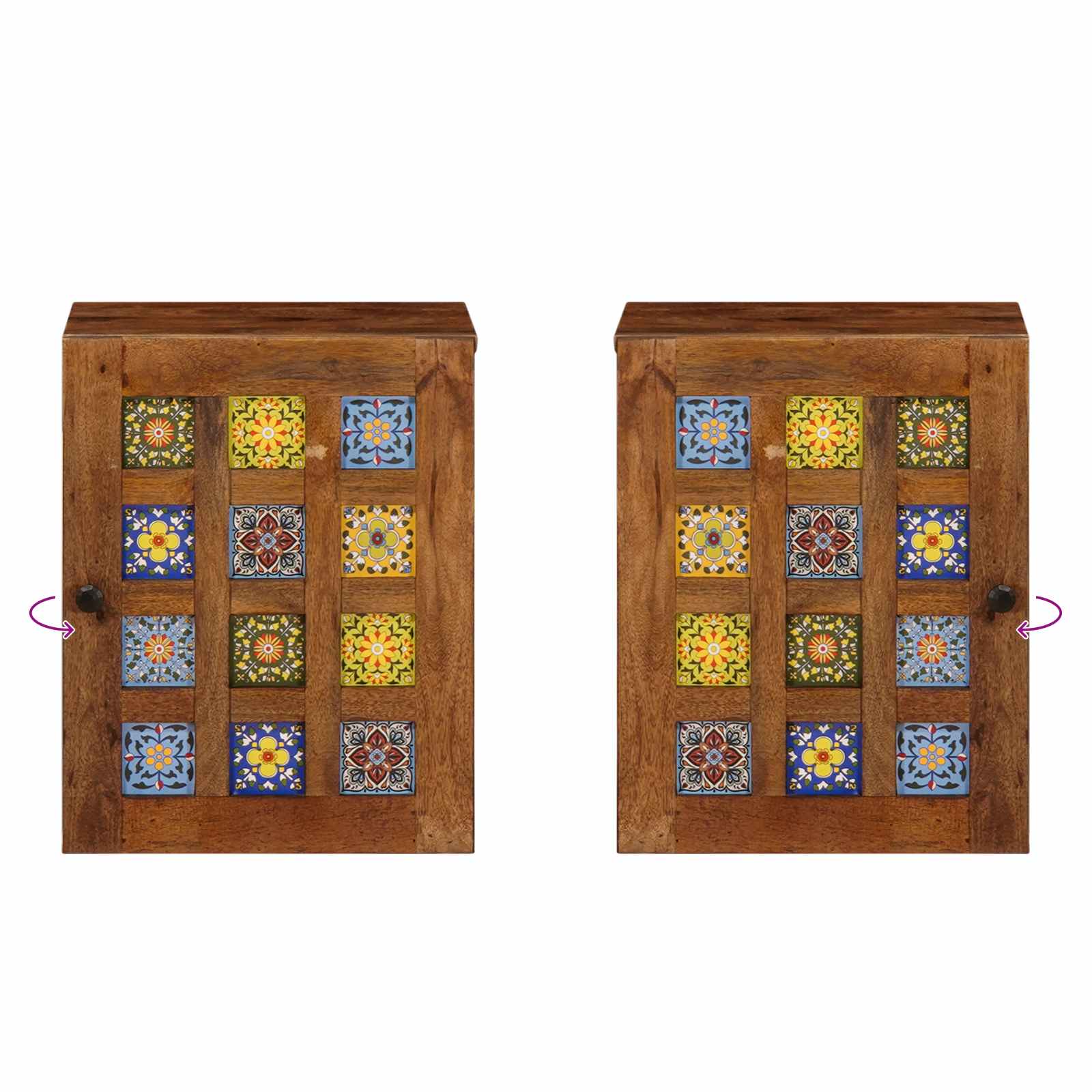 Kylpyhuoneen ripustettava kaappi pähkinäpuu 38 x 33,5 x 48 cm - Image 9