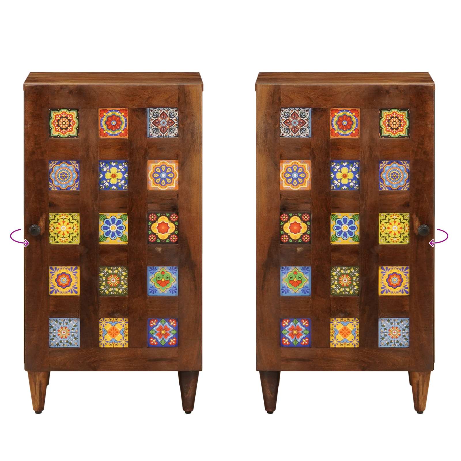 Dressoir Walnotenhout 40 x 33,5 x 75 cm Massief Mango Hout image 10