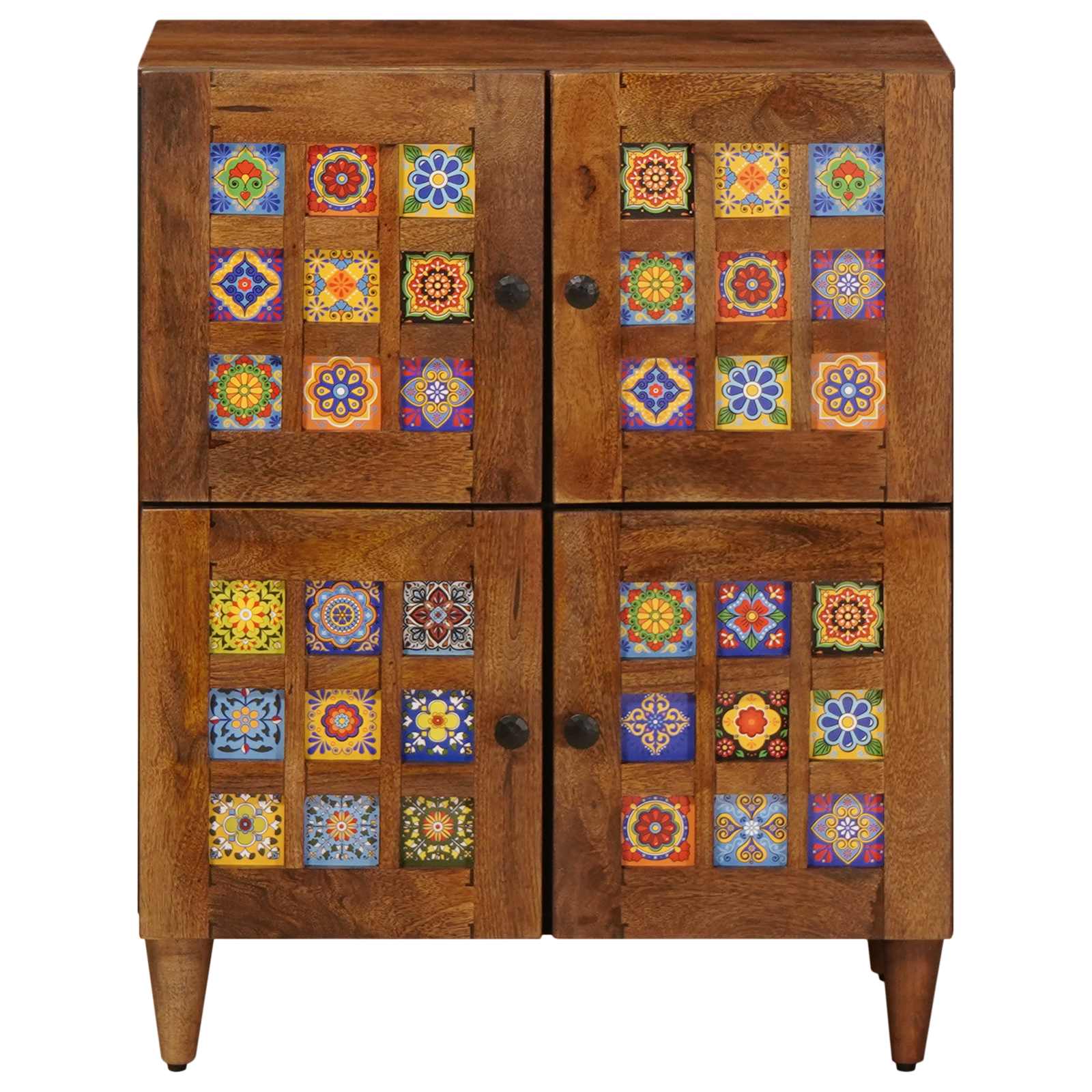 Thumbnail - vidaXL Sideboard mit Tür Walnuss 60 x 33,5 x 75 cm Massivholz Mango