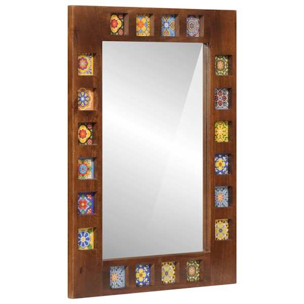 vidaXL Vannitoa peegel P&auml;hklipuit 50 x 70 x 2,5 cm Tugev mango puu