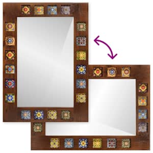 Koupelnové zrcadlo s úložištěm Vlašský ořech 50 x 70 x 2,5 cm - obrázek 11