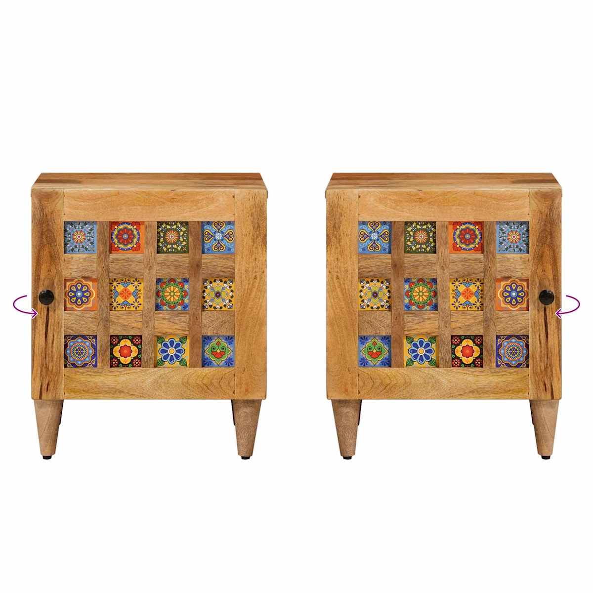 Natskab 40 x 33 x 46 cm Massivt mangotræ - Billede 10