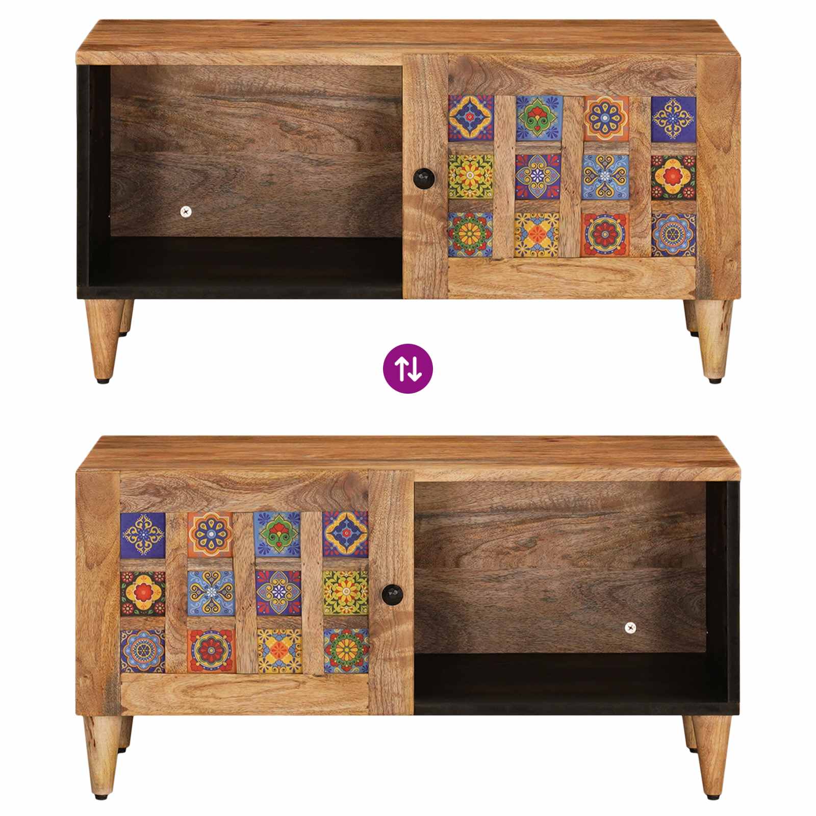 Salontafel Naturel 80 x 50 x 40 cm Massief Mango Hout image 10