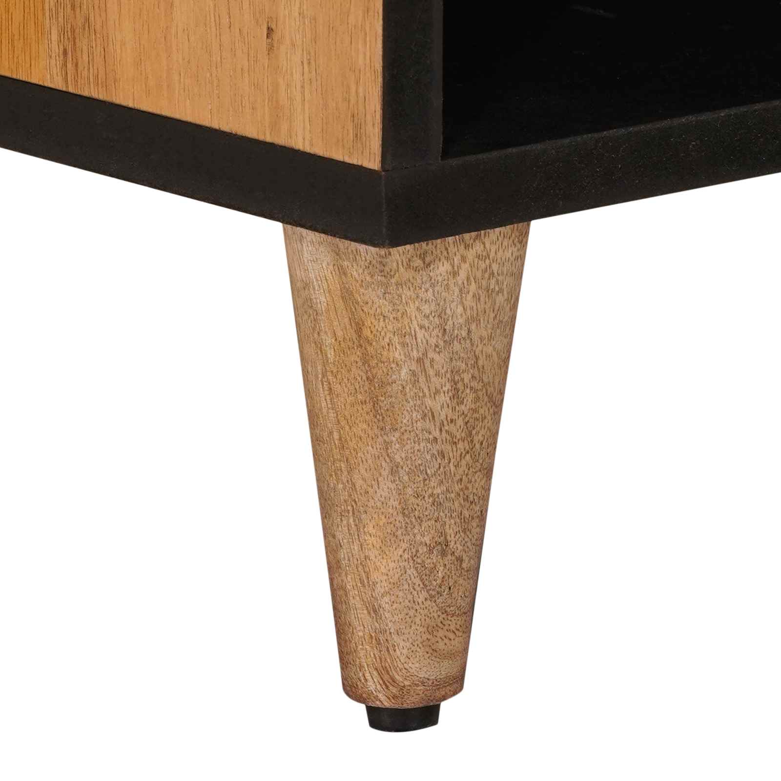 TV-kaappi Luonnollinen 80 x 31,5 x 46 cm Kiinteä mango puu - Image 8