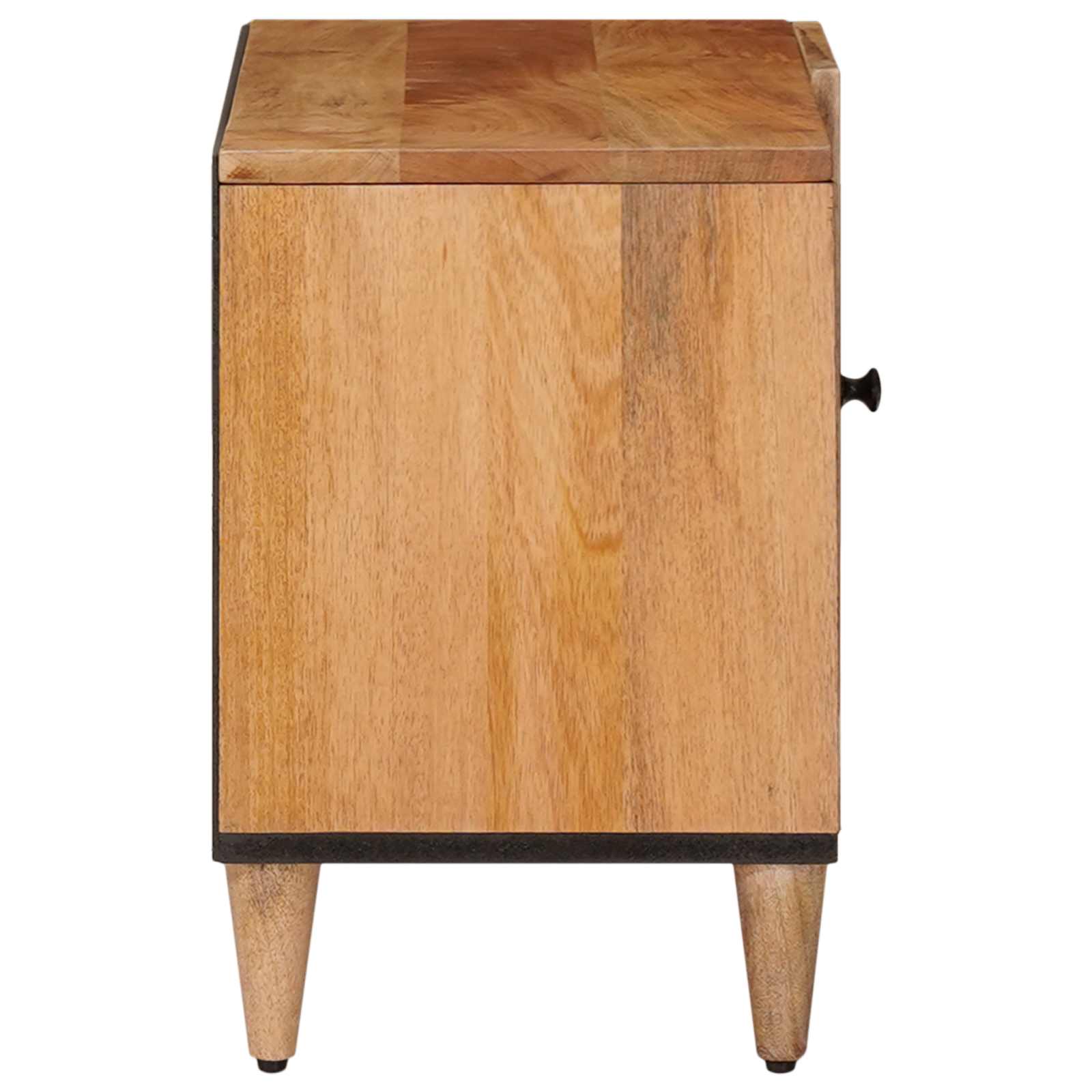 TV-kaappi Luonnollinen 80 x 31,5 x 46 cm Kiinteä mango puu - Image 4