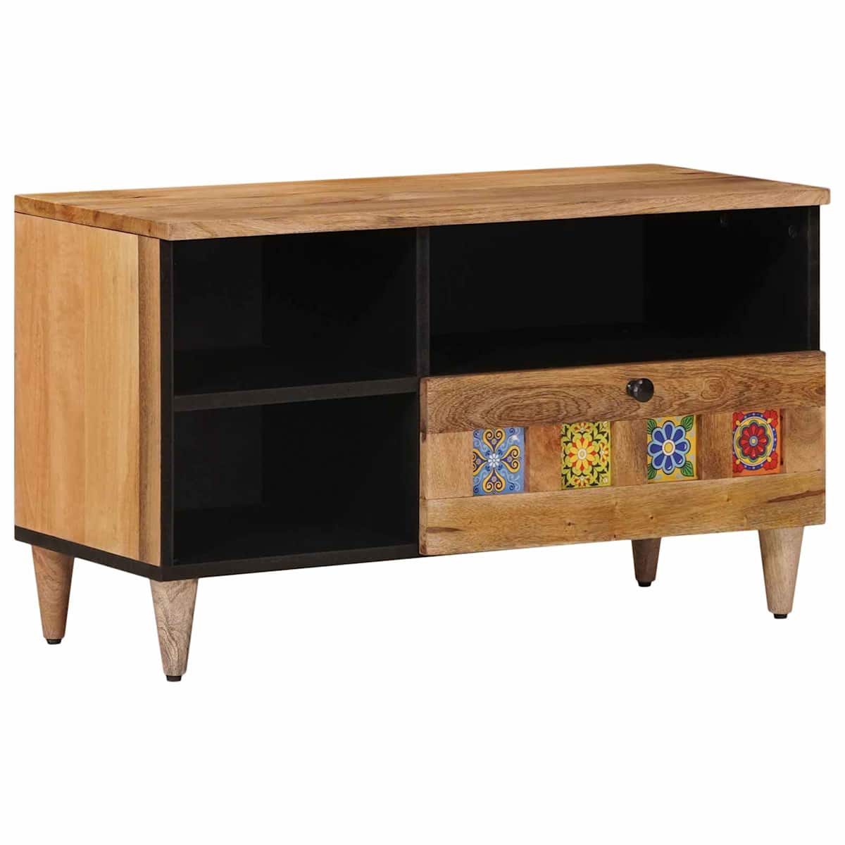 TV-skab med skuffe 80 x 33 x 46 cm Massivt mangotræ