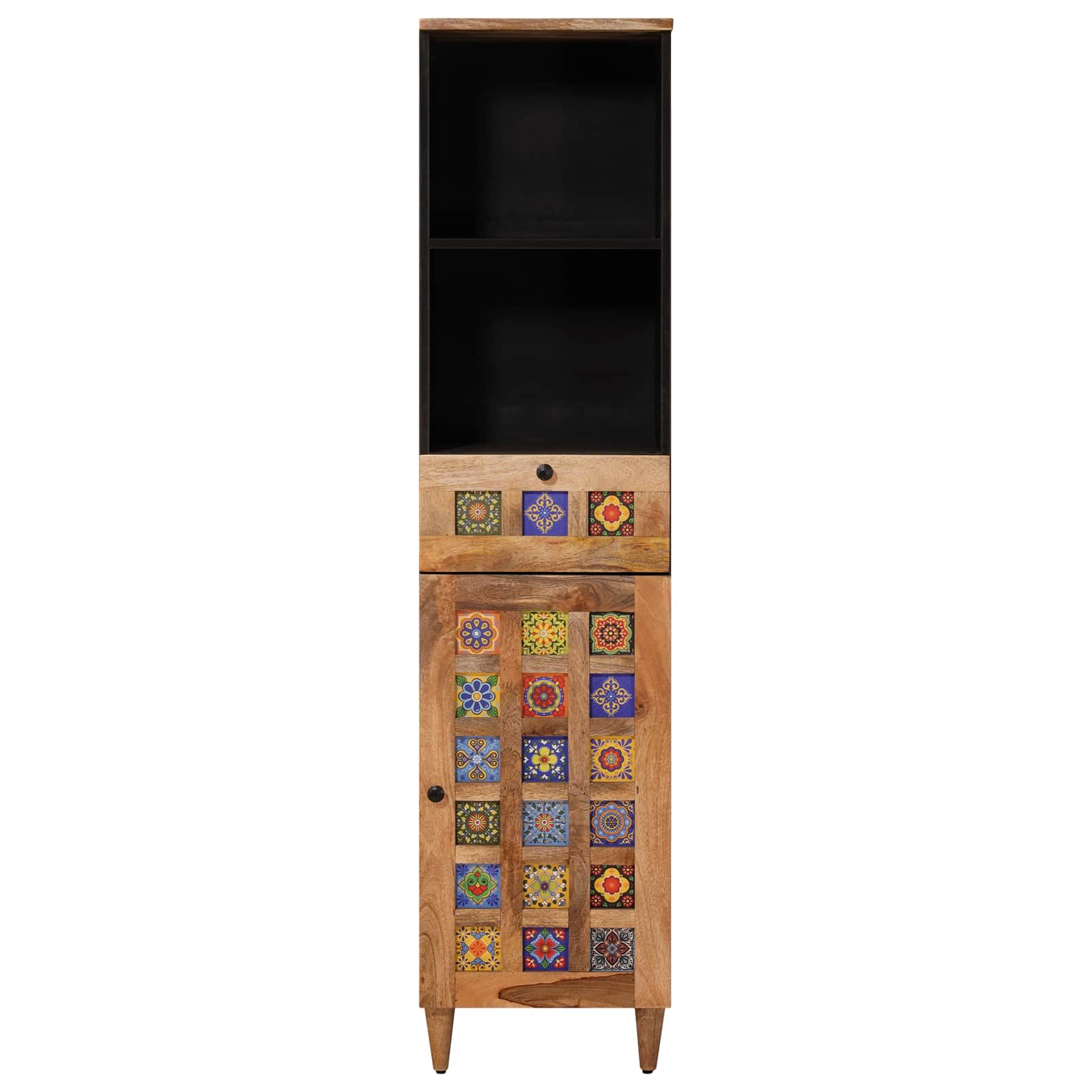 Kylpyhuonekaappi laatikon kanssa Luonnollinen 38 x 33 x 160 cm - Image 3