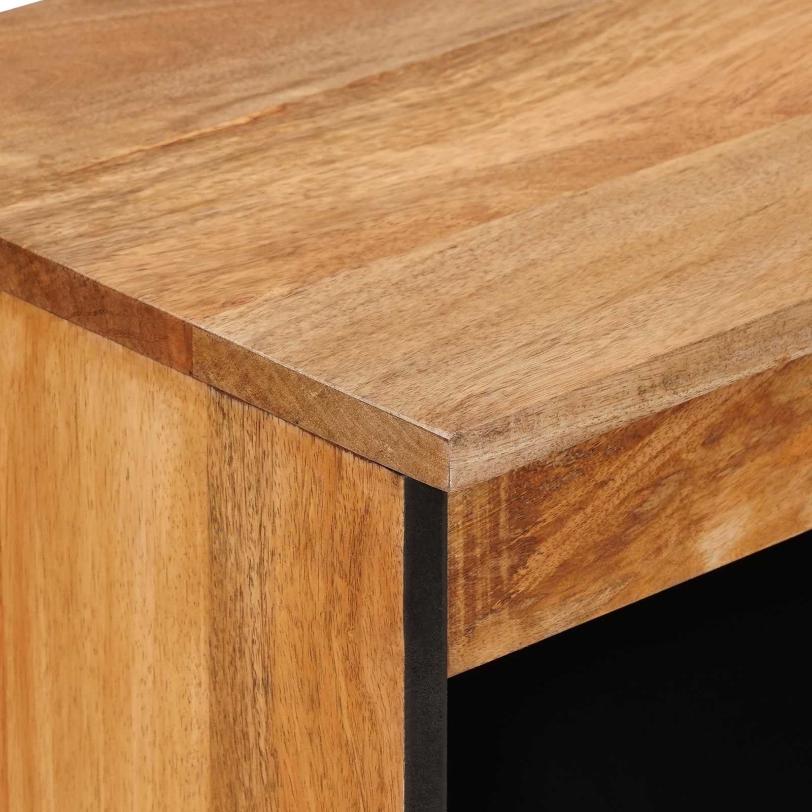 Sivupöytä Luonnollinen 60 x 33,5 x 75 cm Kiinteä mango puu - Image 6