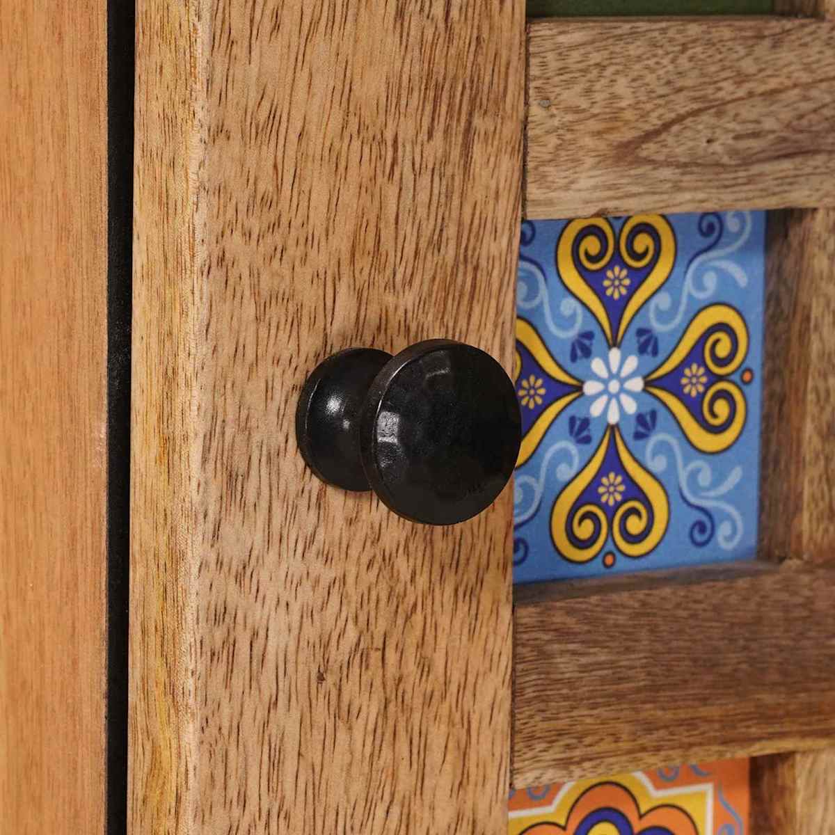 Highboard 40 x 33 x 110 cm Massivt mangotræ - Billede 7