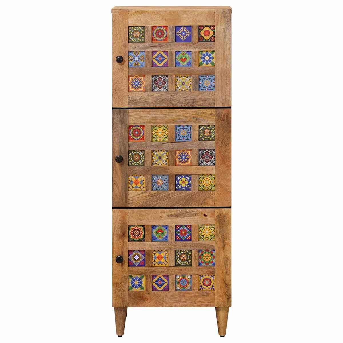 Highboard 40 x 33 x 110 cm Massivt mangotræ - Billede 3