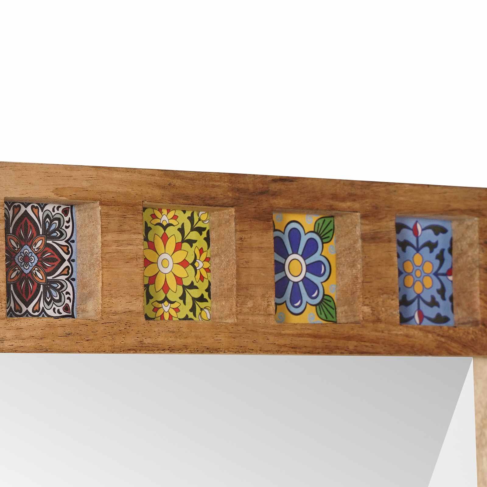 Badkamer Spiegel Naturel 50 x 70 x 3 cm Massief Mango Hout image 4