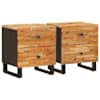 vidaXL &Ouml;&ouml;lambi kapp 2 tk Pruun 40 x 33 x 46 cm Tugev mango puu