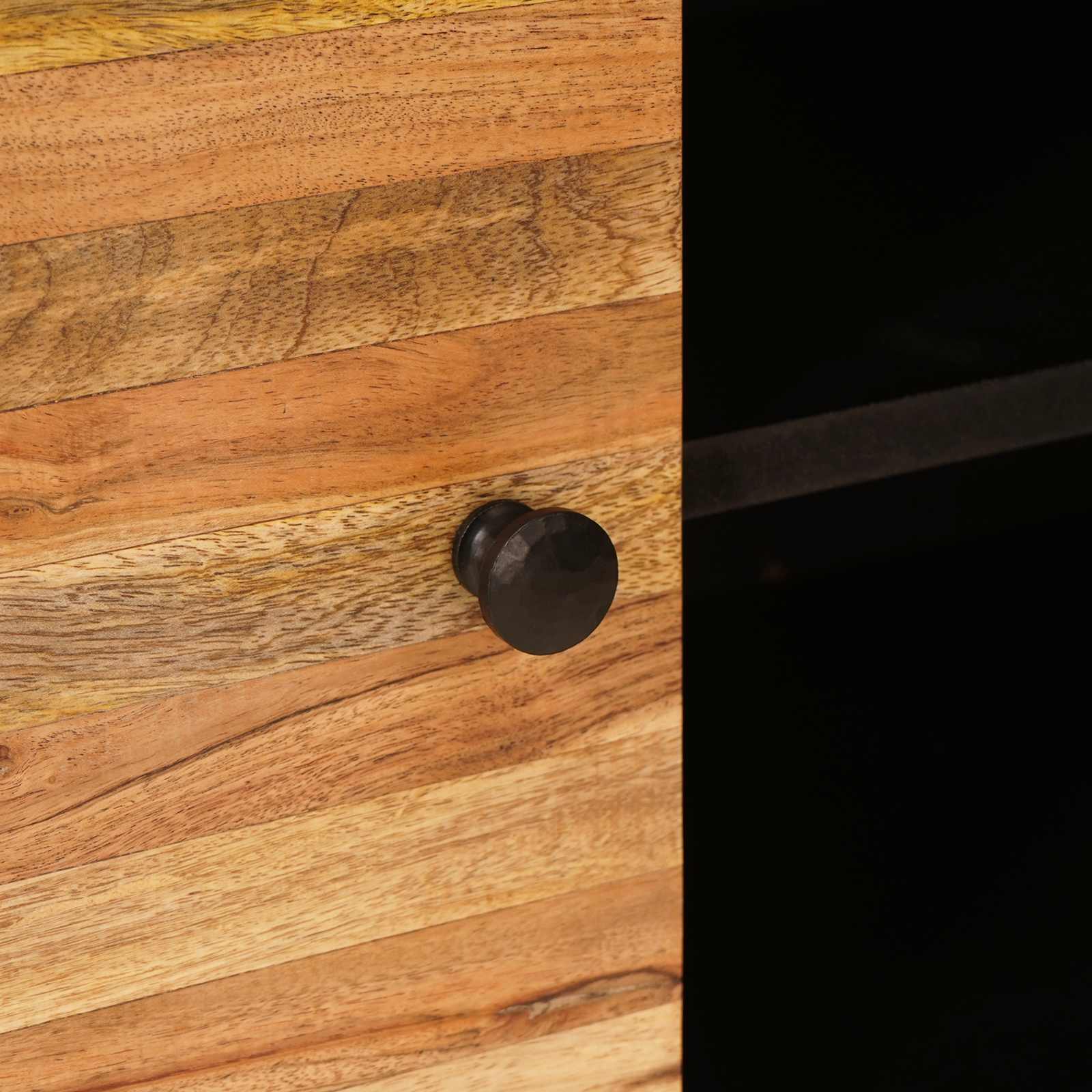 TV-kast met opslag Bruin 105 x 33,5 x 46 cm Massief Mango Hout image 7