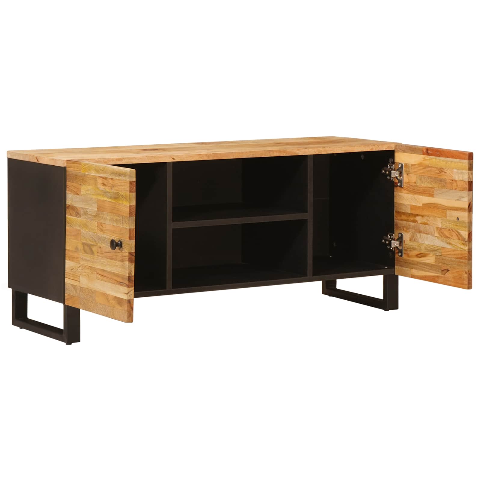 TV-kast met opslag Bruin 105 x 33,5 x 46 cm Massief Mango Hout image 2