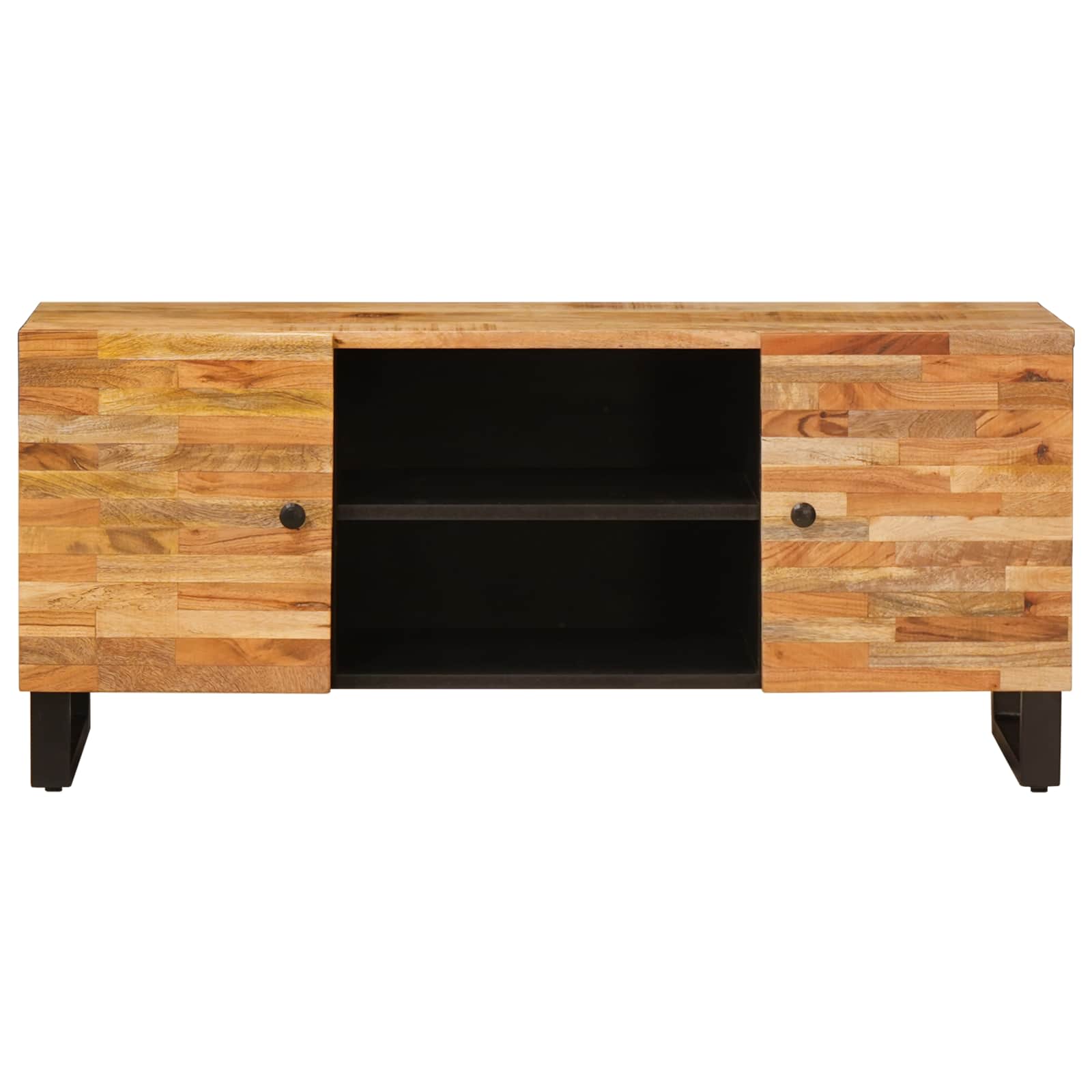 TV-kast met opslag Bruin 105 x 33,5 x 46 cm Massief Mango Hout image 3