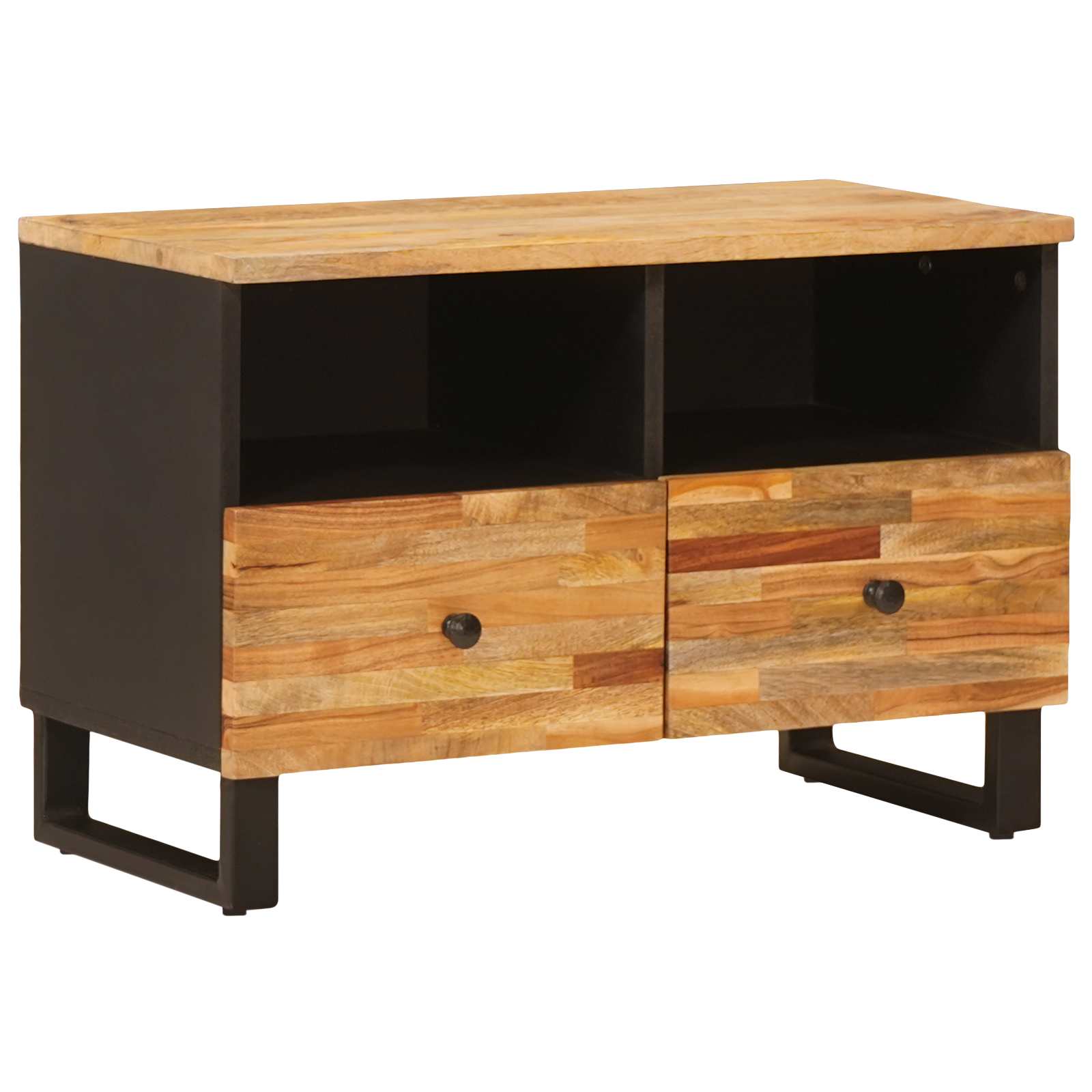 TV-kast met opslag Bruin 70 x 33,5 x 46 cm Massief Mango Hout image 1