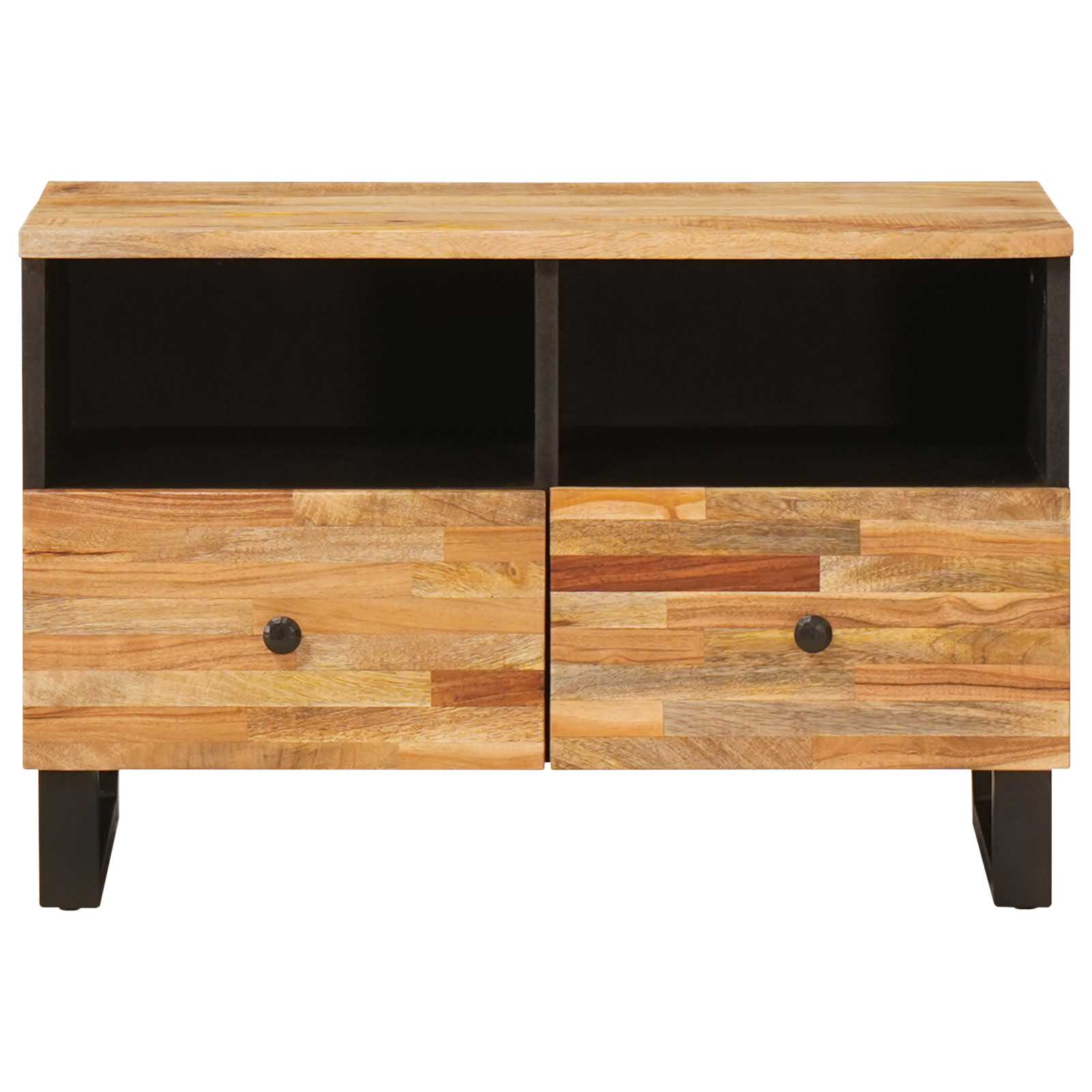 TV-kast met opslag Bruin 70 x 33,5 x 46 cm Massief Mango Hout image 3