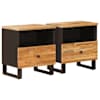vidaXL Voodikapp 2 tk Pruun 40 x 33 x 46 cm Tugev mango puu