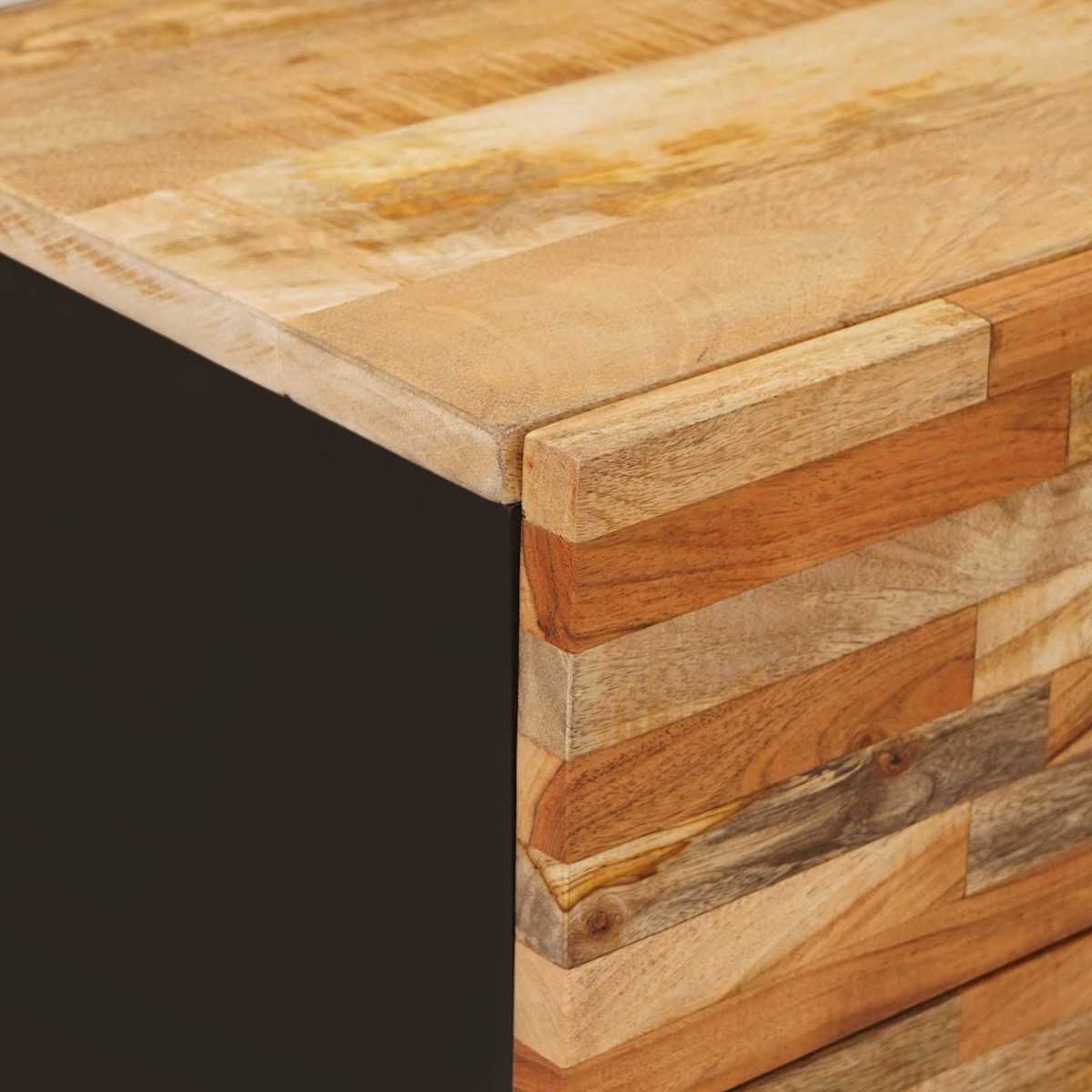Sengekabinett med skuffe Brun 50 x 33 x 62 cm Massivt mangotræ - Billede 6